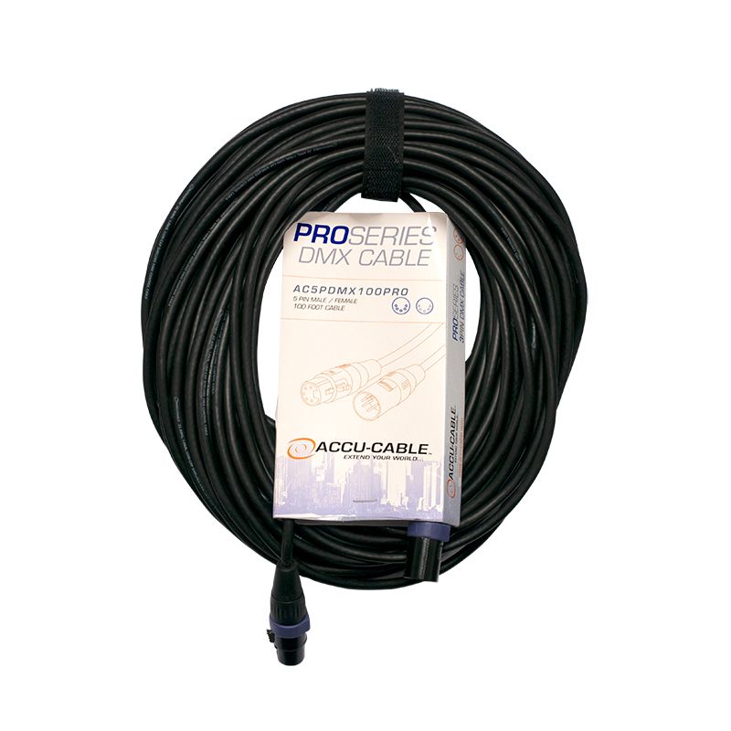 American DJ AC5PDMX100PRO Pro Series 5-Pin DMX Cable (100')