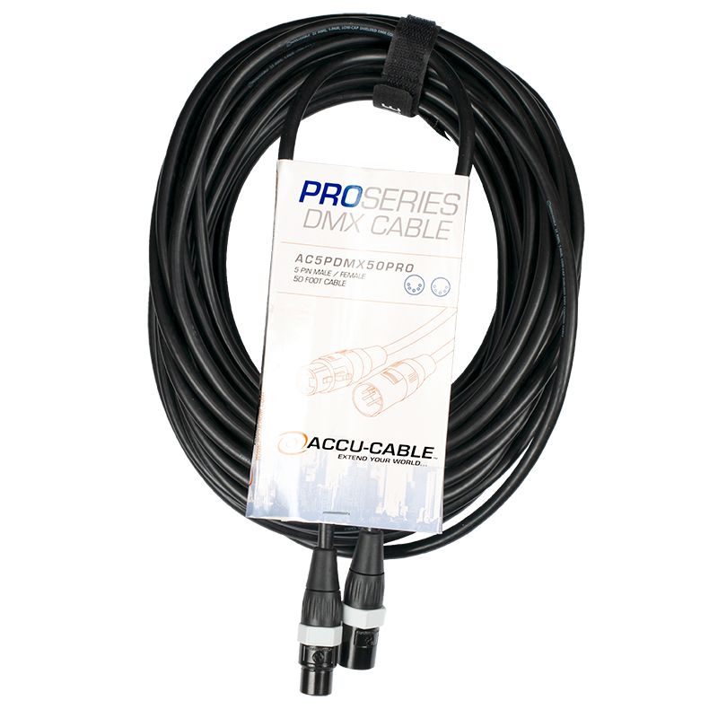 American DJ AC5PDMX50PRO Pro Series 5-Pin DMX Cable (50')