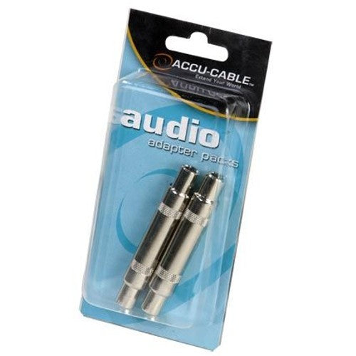 American DJ ACQFQF Accu-Cable Audio Adapter 1/4” Female-to-Female Barrel (Pack of 2)