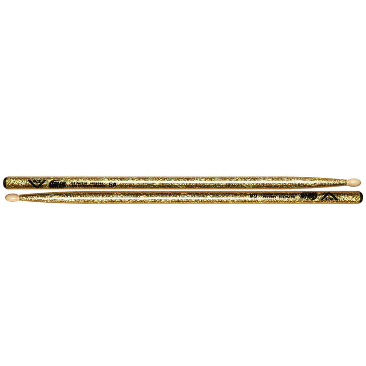 Vater VCG5A Color Wrap 5A Drumsticks (Gold Sparkle)