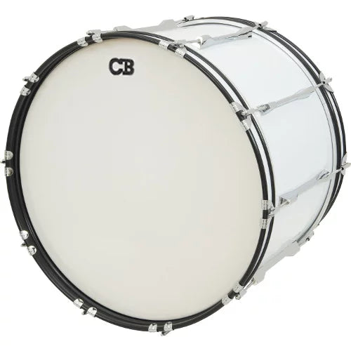 CB Percussion 3657 Tournament Series 14" x 24" Marching Bass Drum - White