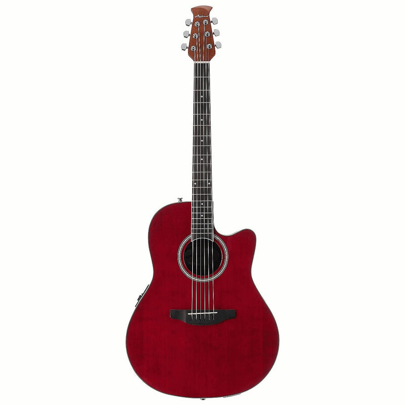 Ovation AB24-2S Applause Guitare électro-acoustique traditionnelle à cordes en acier - Rouge rubis satiné
