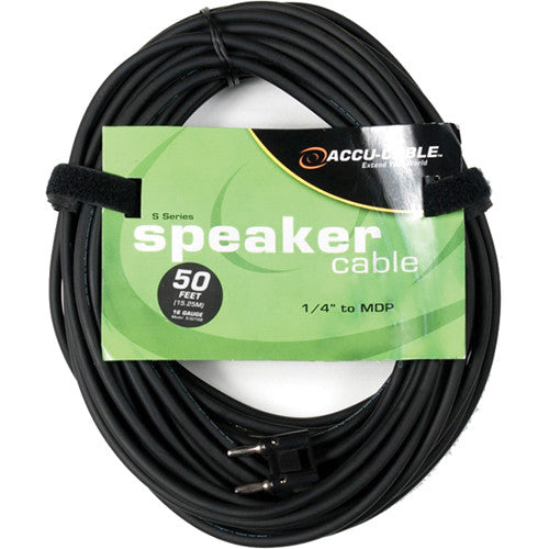 American DJ S5016B 1/4" to MDP (Banana) 16 Gauge Speaker Cable (50')