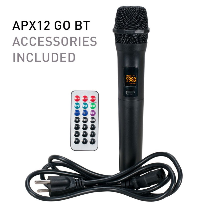 American DJ APX12-GO-BT 200W 12" Haut-parleur Bluetooth actif alimenté par batterie 2 voies