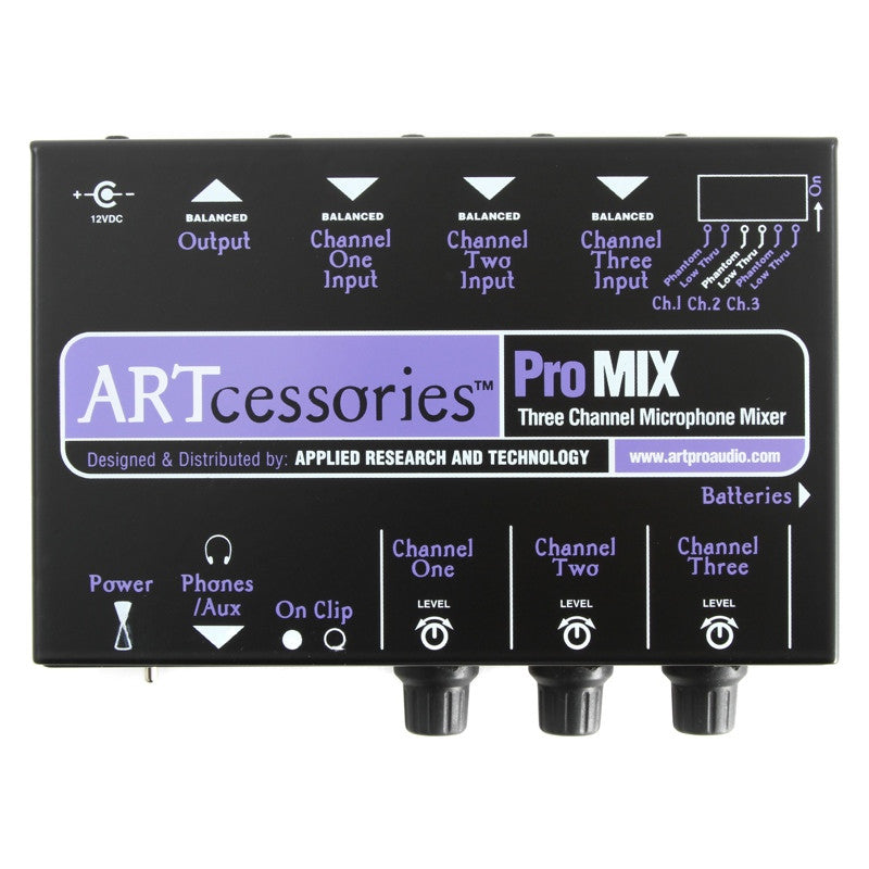 ART Promix 3-Channel Portable Mono Microphone Submixer With XLR iOS