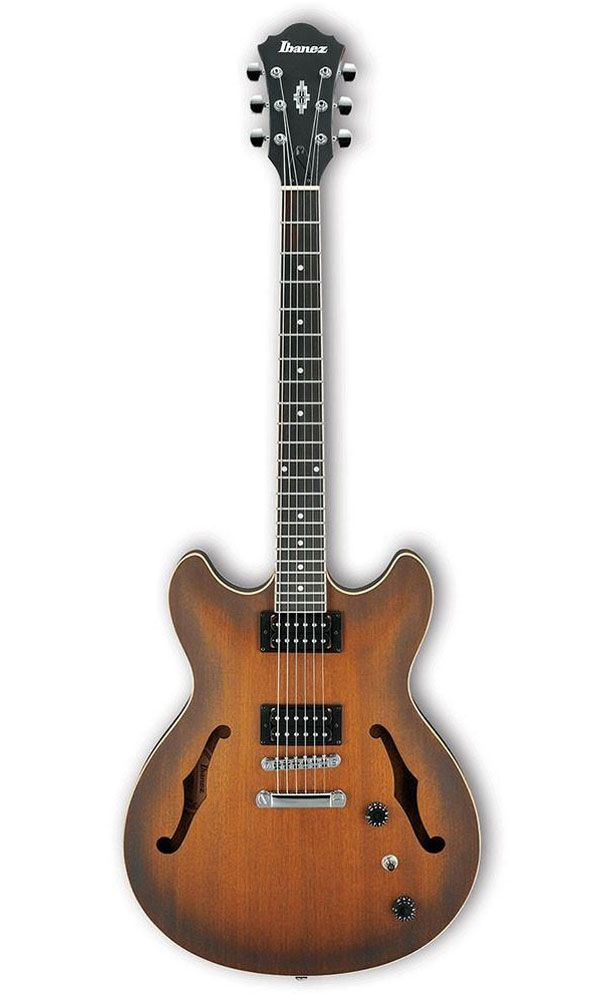 Ibanez AS53TF Artcore - Guitare électrique semi-creuse à double pan coupé - Tabac plat