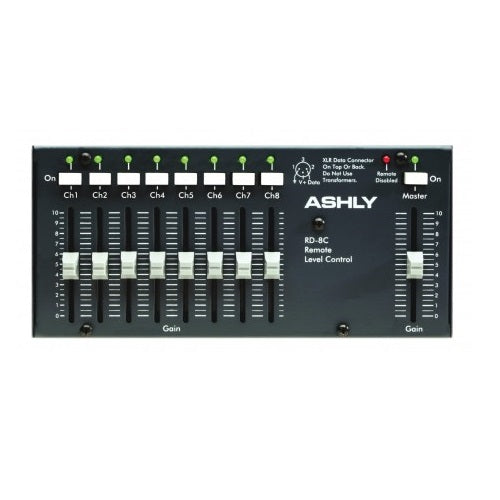 Ashly Rw-8C Wallmount 8-Ch + Master Level Controller. Hardwires To Ashly Remote Data Port - Red One Music