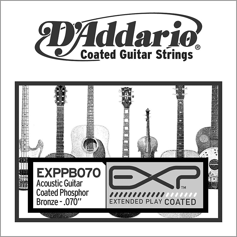 D'Addario Exp Ebated Phosphor Bronze Single Acoustic Guitar String - 70