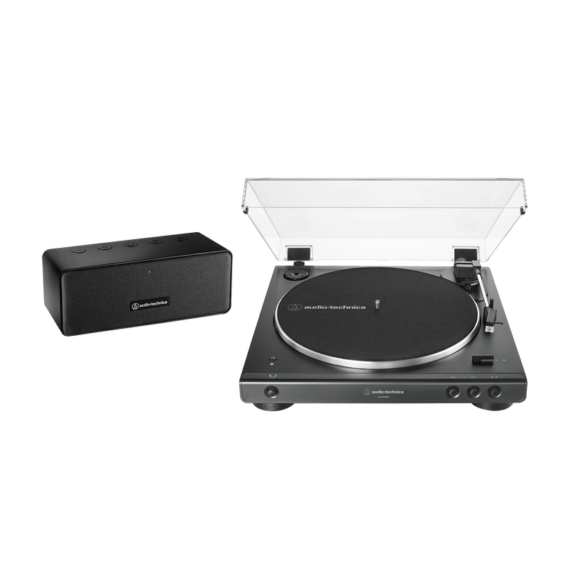 Audio-Technica AT-LP60XSPBT-BK Platine vinyle et système de haut-parleurs automatiques sans fil