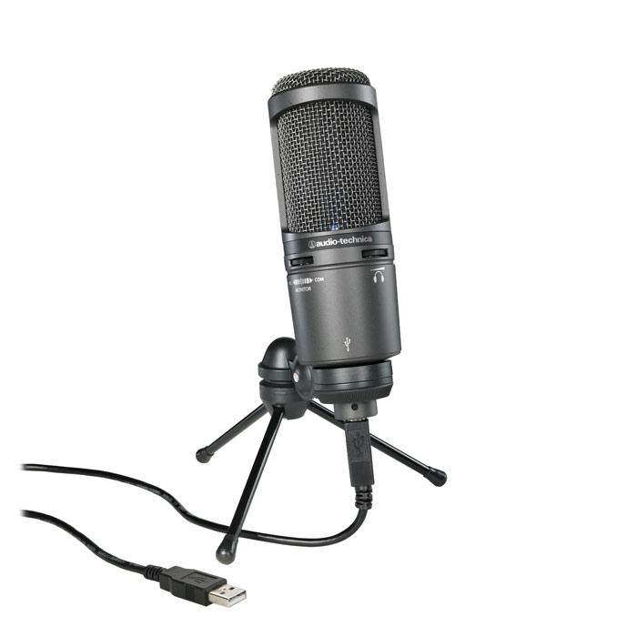 Audio Technica At2020 Usb Plus Cardioid Condenser Usb Microphone - Red One Music