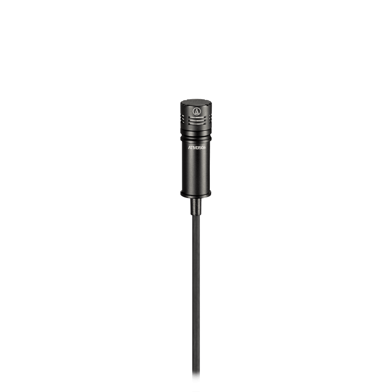 Audio-Technica ATM350UcH Microphone à pince à condensateur cardioïde pour utilisation avec émetteurs sans fil de type CH