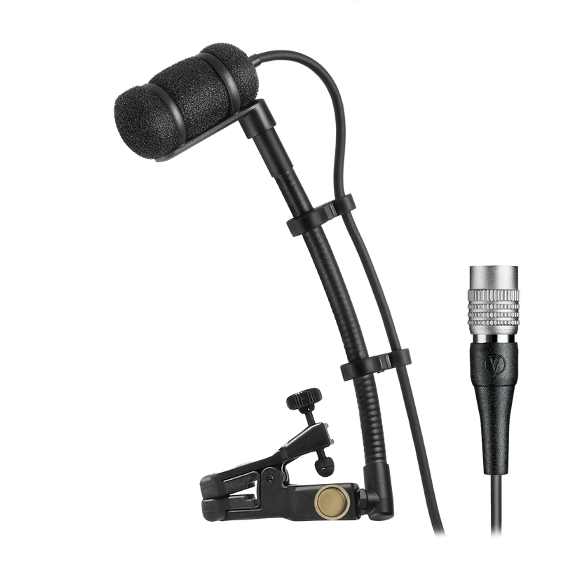 Audio-Technica ATM350UcW Microphone à pince à condensateur cardioïde pour utilisation avec émetteurs sans fil de type CW