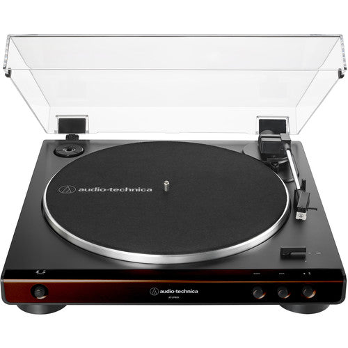 Audio-Technica AT-LP60X-BW Platine vinyle stéréo (marron et noir)
