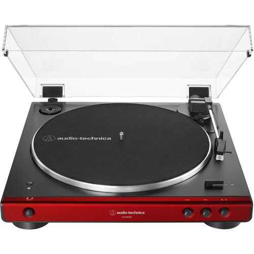 Audio-Technica AT-LP60XBT-RD Platine vinyle stéréo avec Bluetooth (rouge et noir)