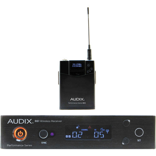 Audix AP61BP R61 Récepteur True Diversity monocanal avec émetteur de poche B60 (522 à 586 MHz)