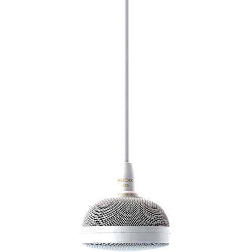 Audix M3 Tri-Element Microphone de plafond suspendu avec câble de 6' - Blanc
