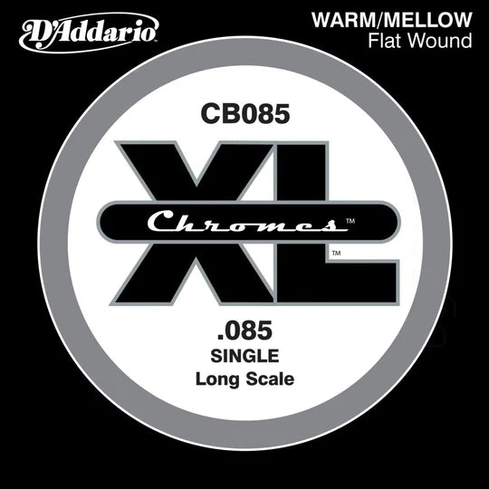 D'Addario CB085 XL Chromes Flat Wound Bass Single String - .085