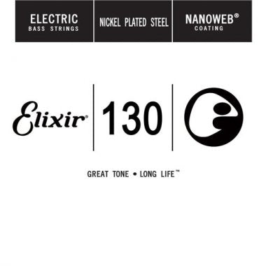 Elixir 15430 Corde de basse électrique avec revêtement Nanoweb - .130