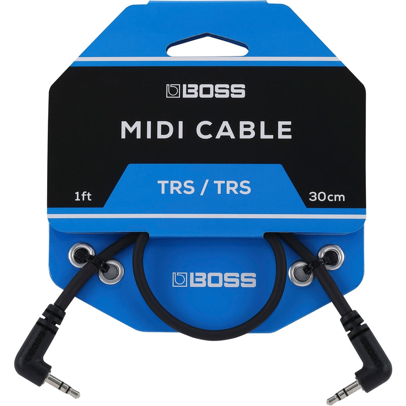 Boss BCC-1-3535 TRS to TRS Right Angle MIDI Cable - 1 Ft