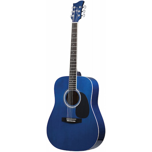 Jay Turser Acoustic Guitar Blueburst Quilted Jta524-Blsbq - Red One Music