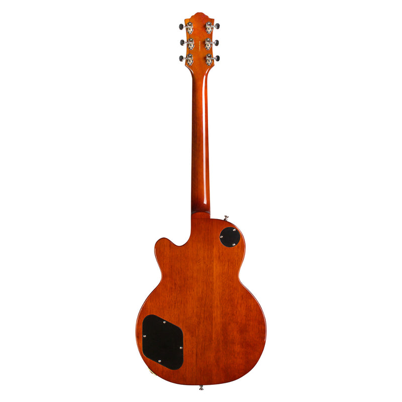 Guitare électrique Guild NEWARK Bluesbird avec pont Tune-O-Matic verrouillable - Flame Maple Iced Tea Burst