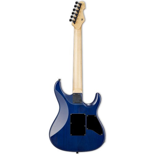 Guitare électrique ESP E-II SN-2 avec micros Bare Knuckle Aftermath Battleworn - Bleu naturel fondu pour gaucher