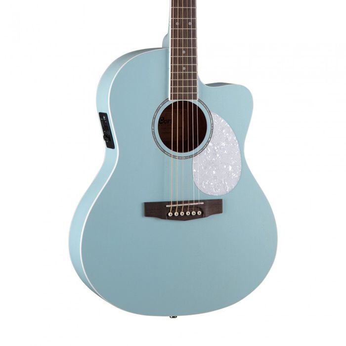 Cort JADE-CLASS-SKOP - Guitare acoustique classique à pan coupé - Bleu ciel à pores ouverts