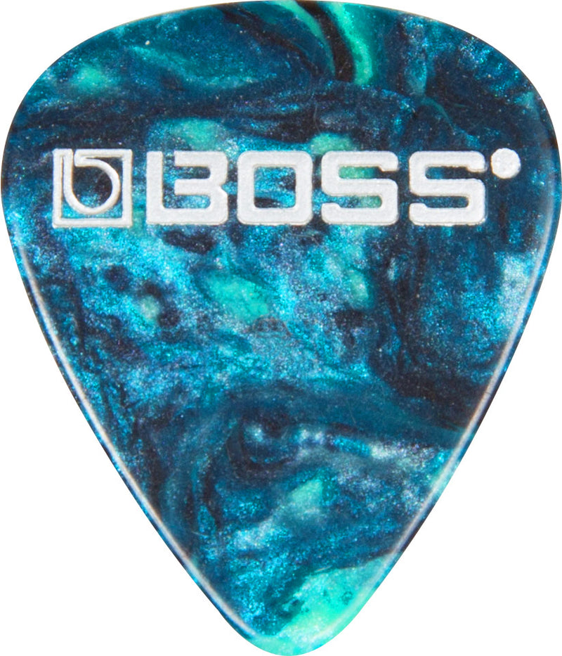 Boss BPK-12-OT Thin Celluloid Guitar Picks (Ocean Turquoise, 12-Pack)