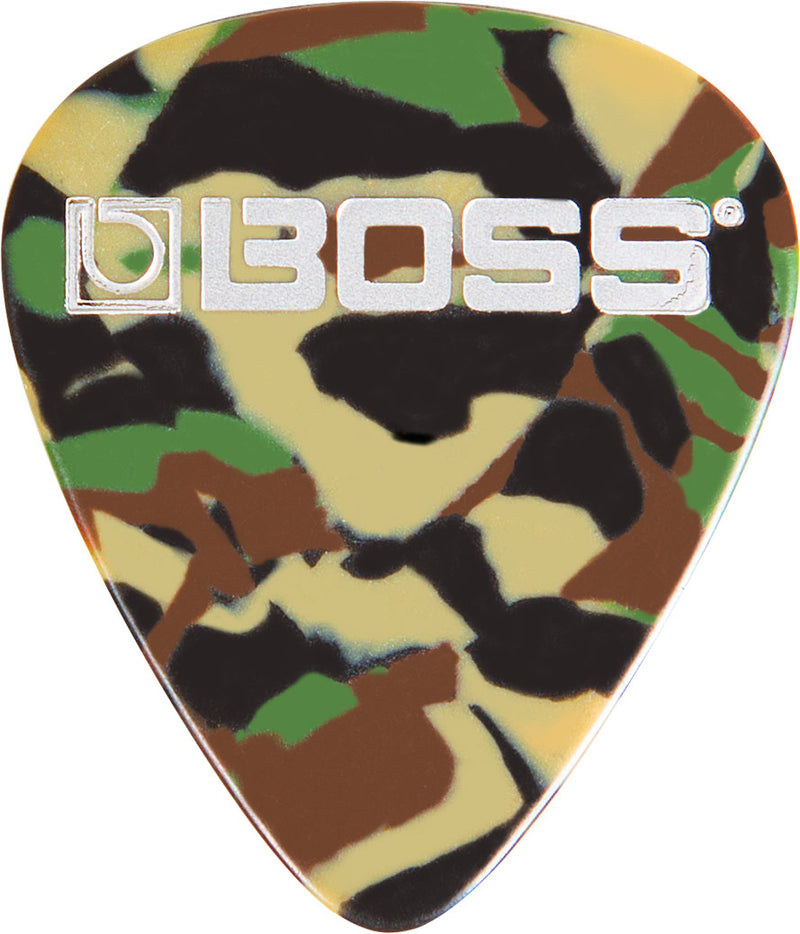 BOSS BPK-72-CM Picks de guitare celluloïde moyen (Camo, 72-pack)