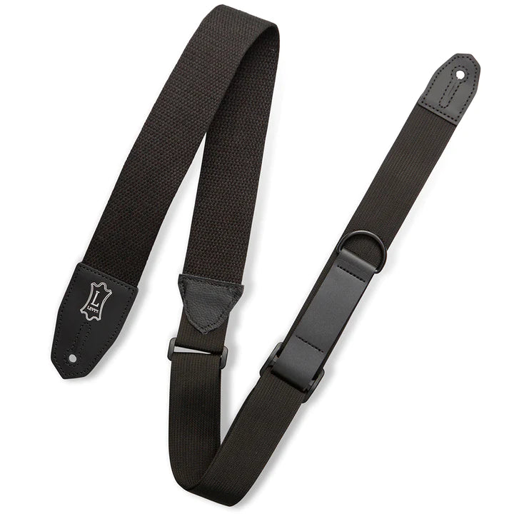 Levy’s MRHC Right Height Cotton Guitar Strap - 2.5" (Black)