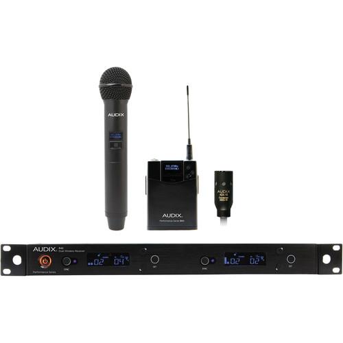 Audix Ap42 C210 Dual-Channel Combo Handheld Amp Lavalier Wireless System - Red One Music