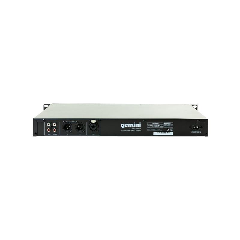 Gemini CDMP-1500 19" Professional 1U Rackmount Single CD/MP3/USB Player
