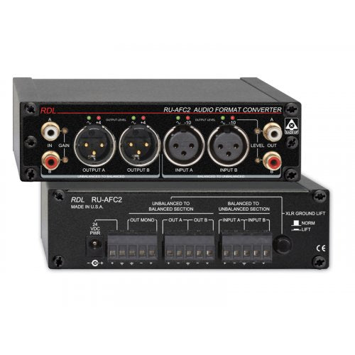 Convertisseur de format audio stéréo RDL RU-AFC2