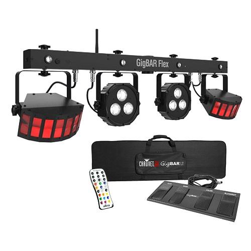 Chauvet Gigbar-Flex Stand Not Included 3-In-1 Lighting System With Led Derbys Pars And Strobes - Red One Music