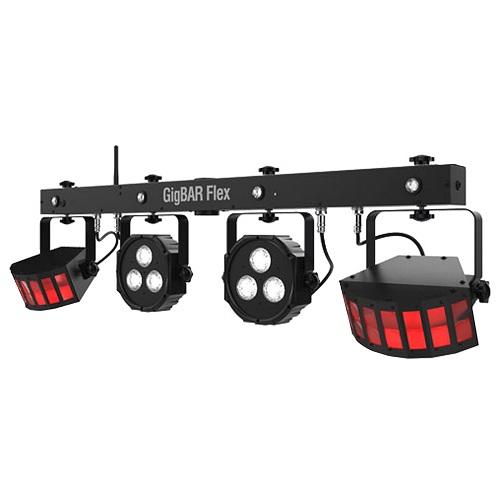 Chauvet Gigbar-Flex Stand Not Included 3-In-1 Lighting System With Led Derbys Pars And Strobes - Red One Music