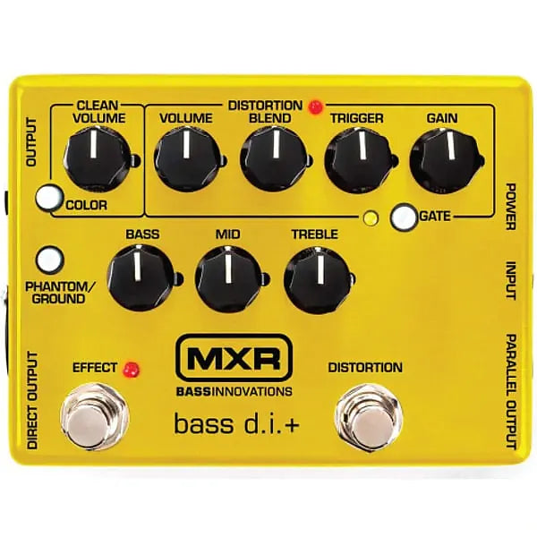 MXR M-80Y Bass DI+ Special Edition Bass Distortion Pedal (Yellow)