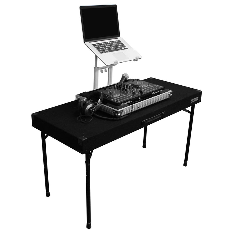 Odyssey CTBC2048 - Table DJ avec tapis et surface de travail réglable en hauteur de 48″ x 20″