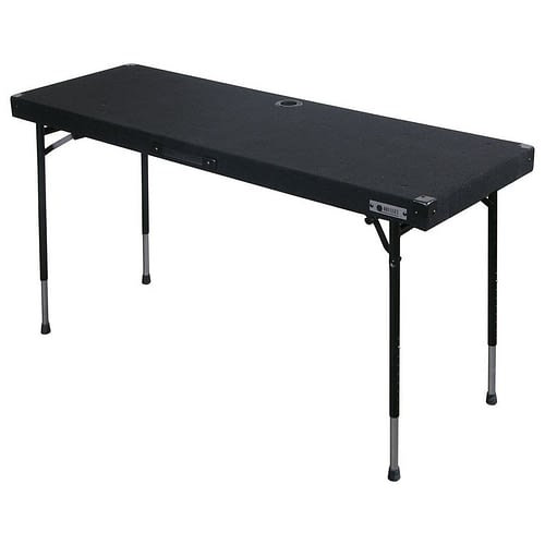Odyssey CTBC2060 - Height Adjustable 60″ x 20″ Work Surface Carpet DJ Table