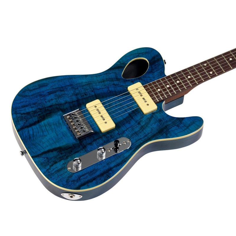 Michael Kelly MK59PTBMRC 59 Guitare électrique de Port Thinline (bleu transparent)