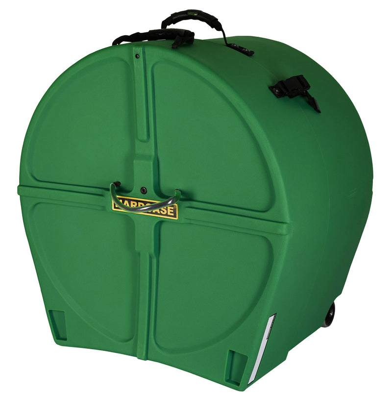 Hardcase HNP18BDG 18" Bass Drum Case with Wheels and Pull Handle (Dark Green)