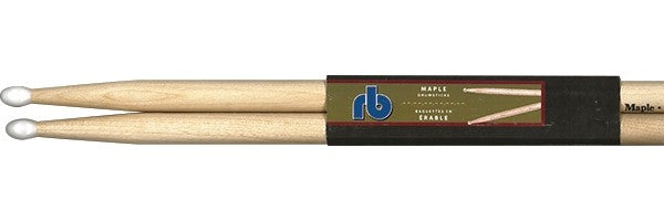 RB Drums RB-7AN Maple Drum Sticks w/ Nylon Tips - Red One Music