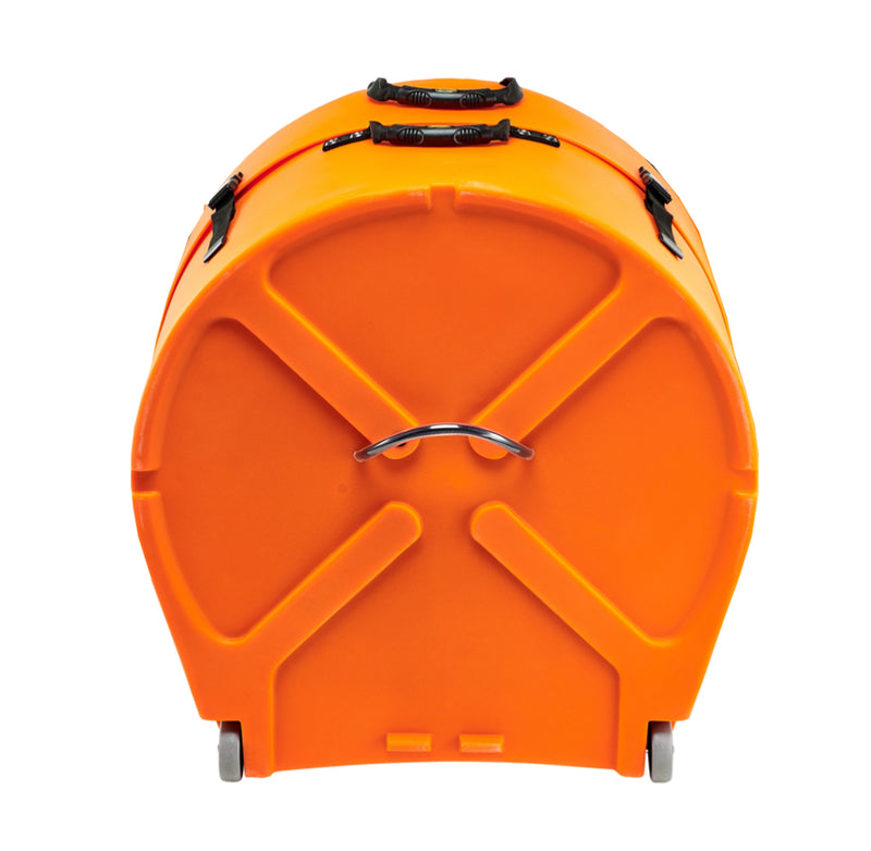 Hardcase HNP18BO 18" Bass Drum Case with Wheels and pull Handle (Orange)