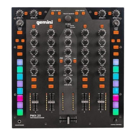 Gemini PMX20 Table de Mixage 4 Canaux / Contrôleur DJ 