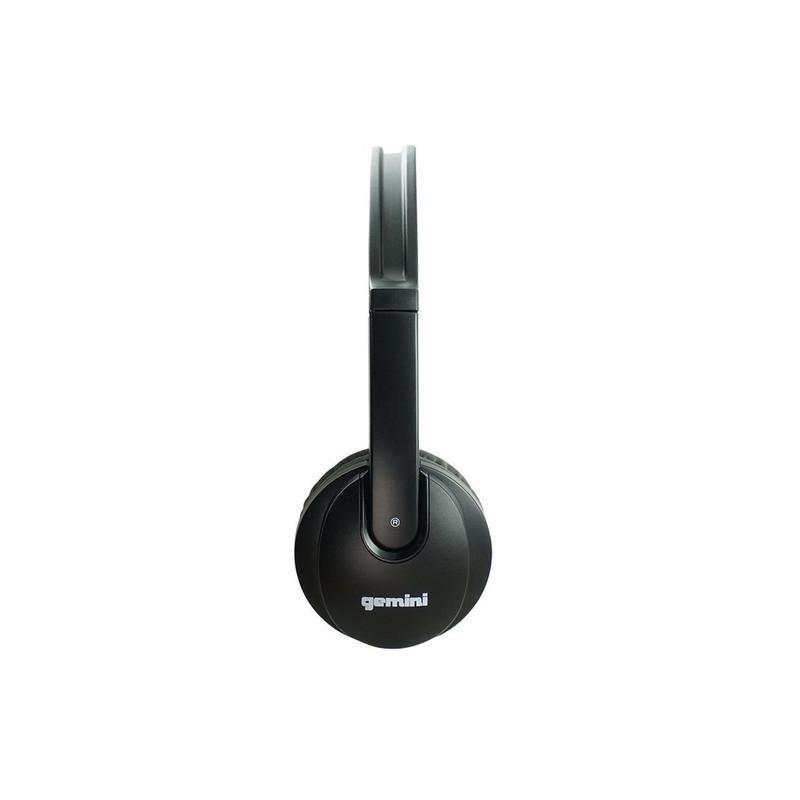 Gemini DJX-200BLK Professional Over the Ear DJ Headphones, Black