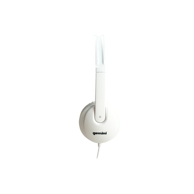 Gemini DJX-200WHT Professional Over the Ear DJ Headphones, White