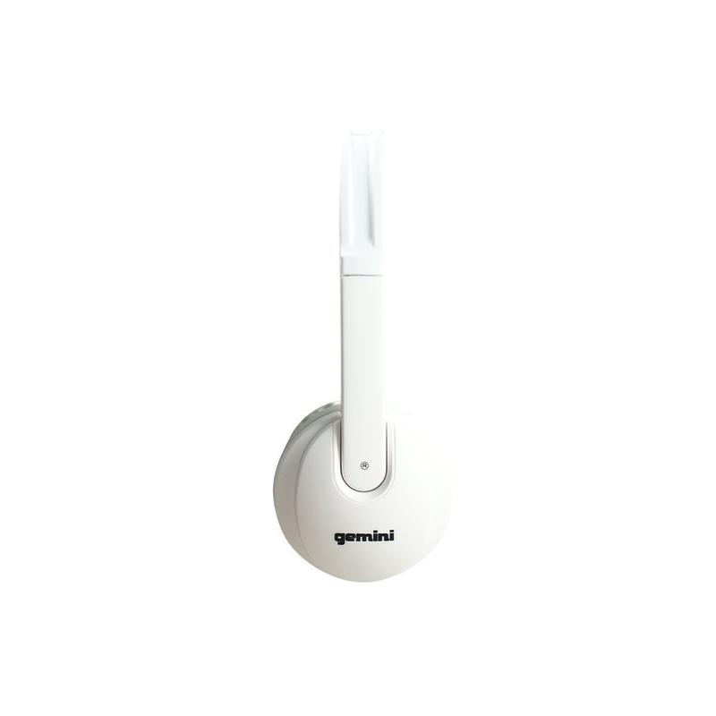 Gemini DJX-200WHT Professional Over the Ear DJ Headphones, White