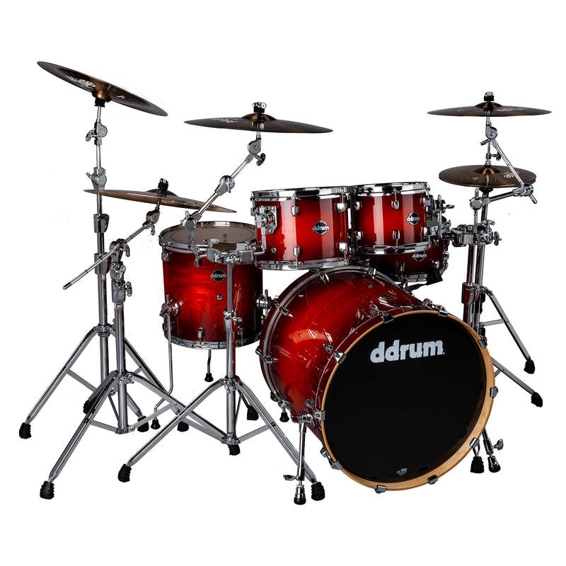 DDrum Dominion DM-ASH-522-RB Pack de 5 coques en bouleau Dominion avec placage en frêne Redburst