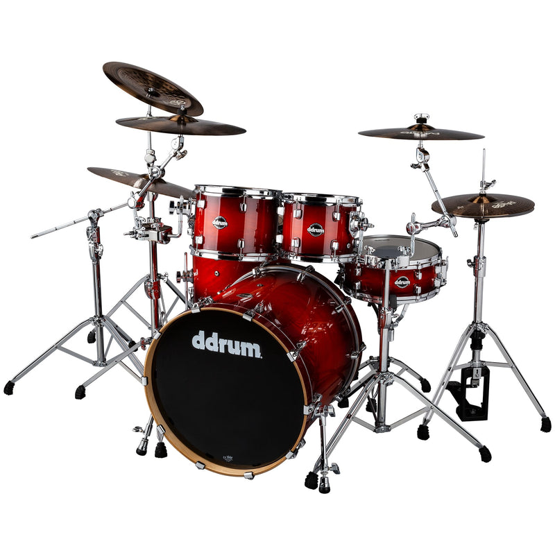 DDrum Dominion DM-ASH-522-RB Pack de 5 coques en bouleau Dominion avec placage en frêne Redburst