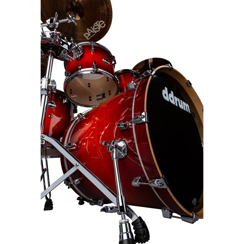 DDrum Dominion DM-ASH-522-RB Pack de 5 coques en bouleau Dominion avec placage en frêne Redburst