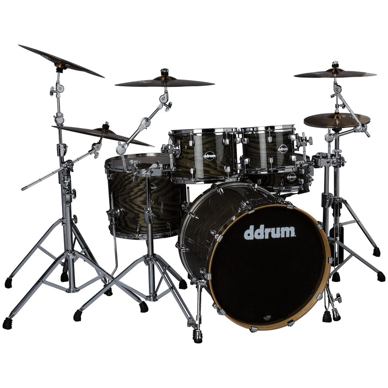 DDrum DIMINION Birch 5-Piece Shell Pack With Ash Veneer (Transparent Black)